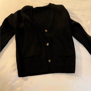 Black Button-Up Cardigan
